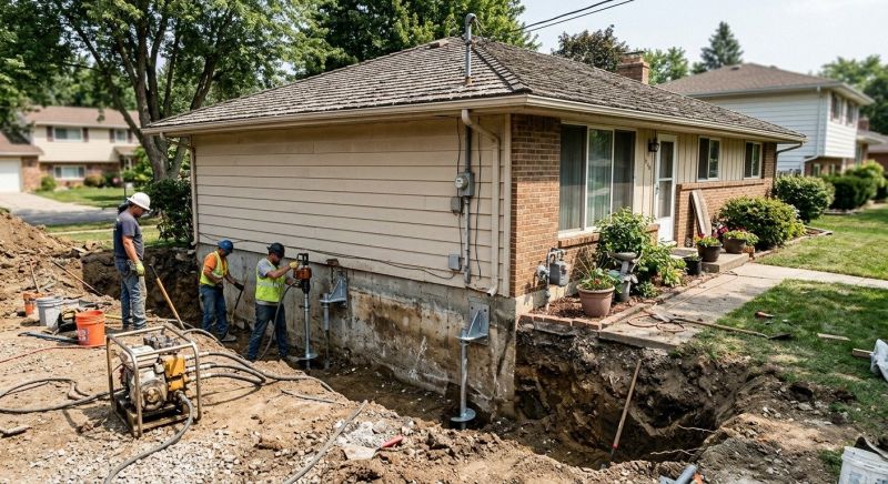 Helical Piers Installation in Columbus, OH